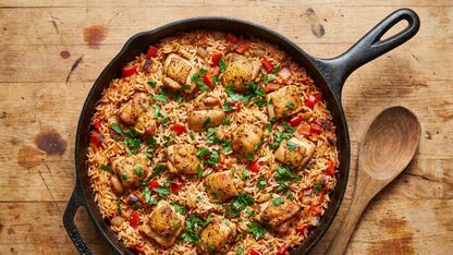 Rijstschotel met kip uit de oven