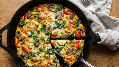 Frittata met restjes groenten