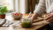 Hoe lang kun je een geopende pot pesto bewaren?